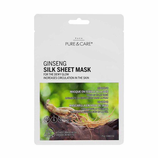 Ginseng Silk Sheet Mask for dewy glowing skin I PUCA - PURE & CARE