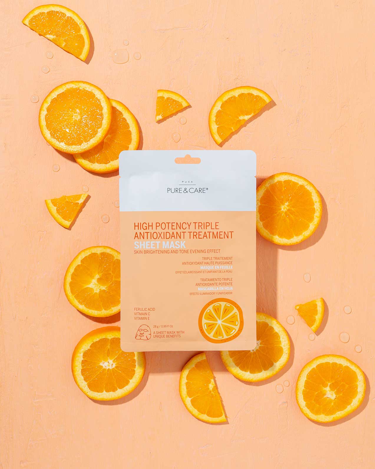 Sheet Mask Antioxidant Orange | PUCA - PURE & CARE