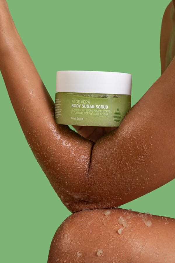 Exfoliante corporal de azúcar con aloe vera