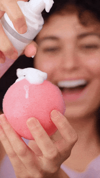 Esponja konjac rosa