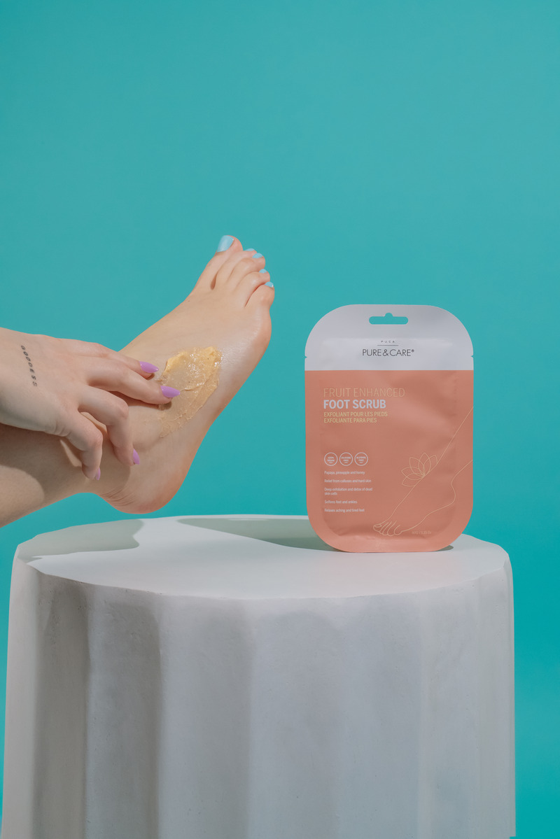 Exfoliante para pies con frutas