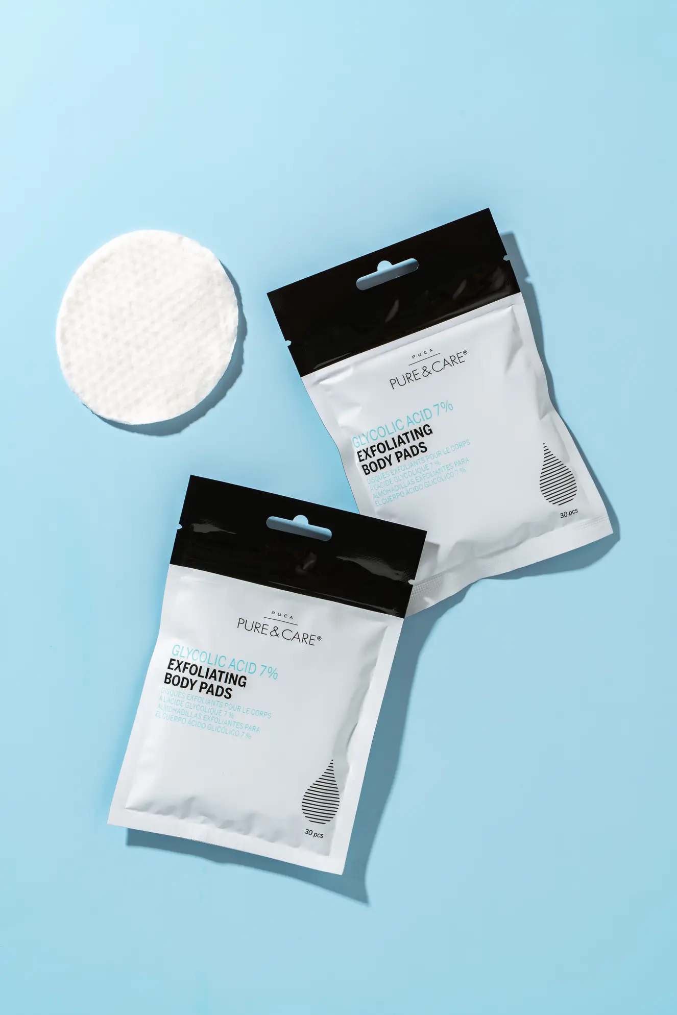 Almohadillas exfoliantes para el cuerpo ácido glicólico 7 %