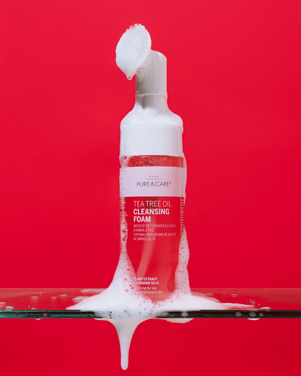 Espuma limpiadora de aceite de árbol de té