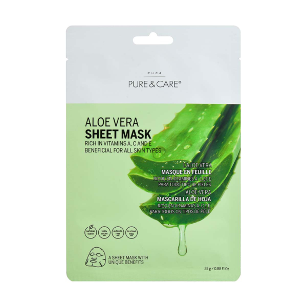 Mascarilla en hoja Aloe Vera I PUCA - PURE & CARE