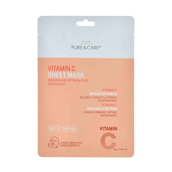 Vitamin C Sheet Mask Brighten Antioxidant I PUCA - PURE & CARE