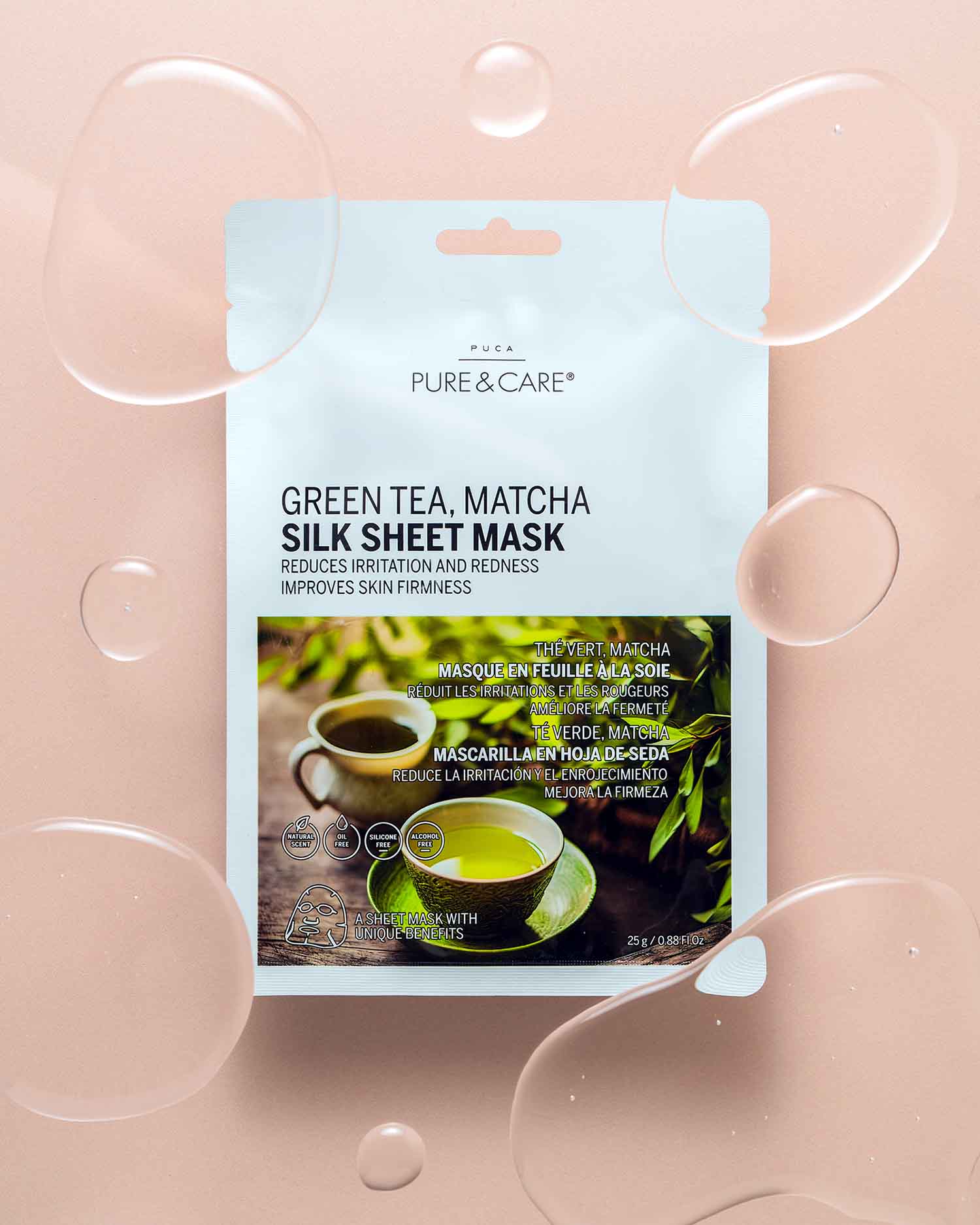 Mascarilla en hoja de seda Té Verde