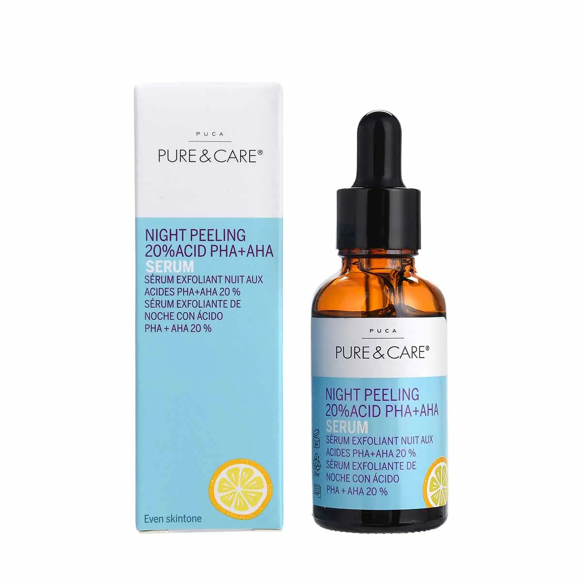 Serum 20% ACID Night Peeling PHA+AHA | PUCA - PURE & CARE